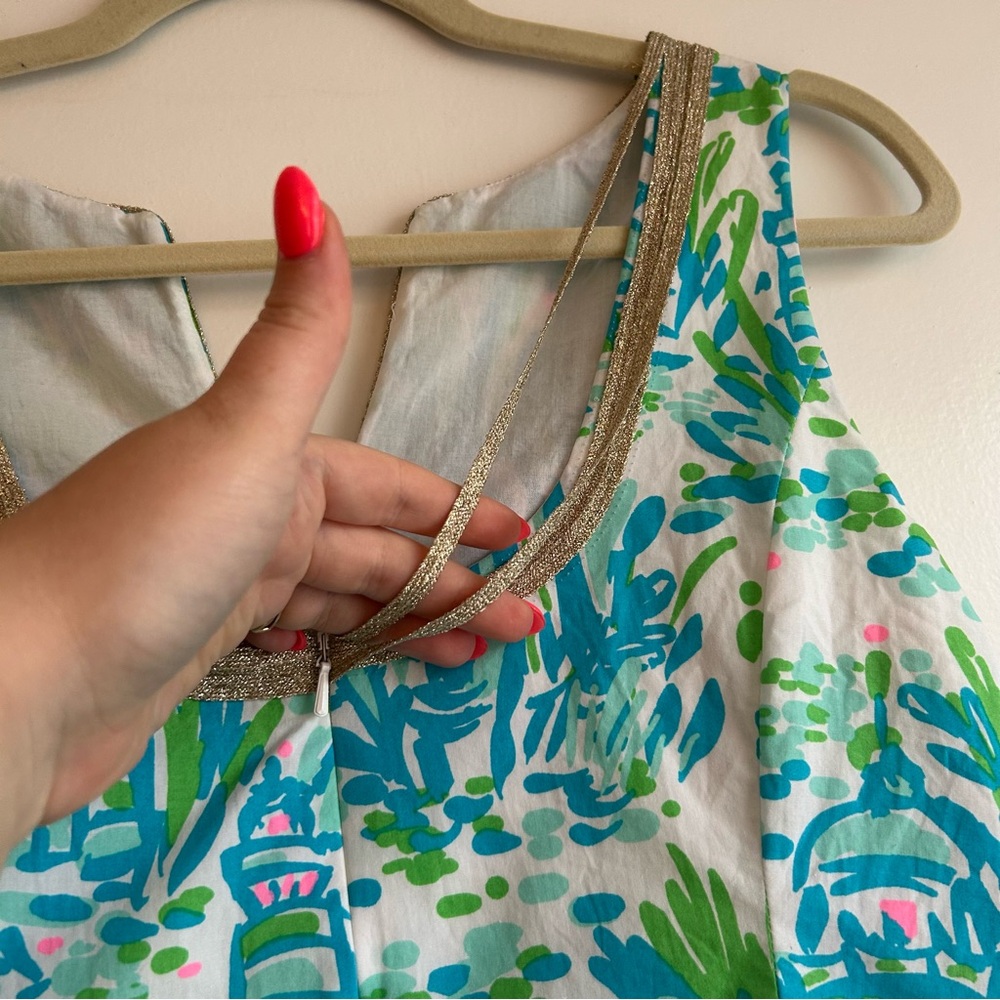 Lilly Pulitzer High Beams Shift Dress Size 8 **Flawed** See last pic - Picture 5 of 5